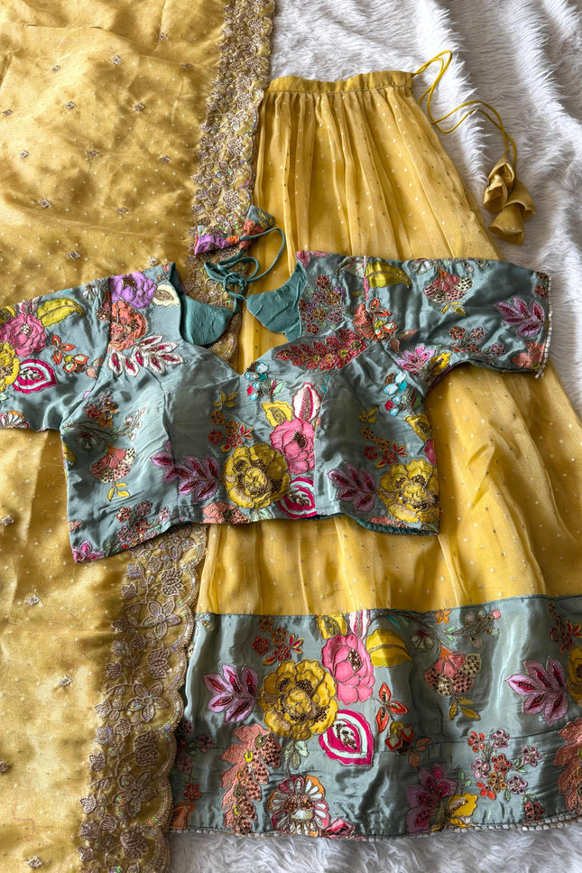 Soft salsa fabric Lehanga SS762