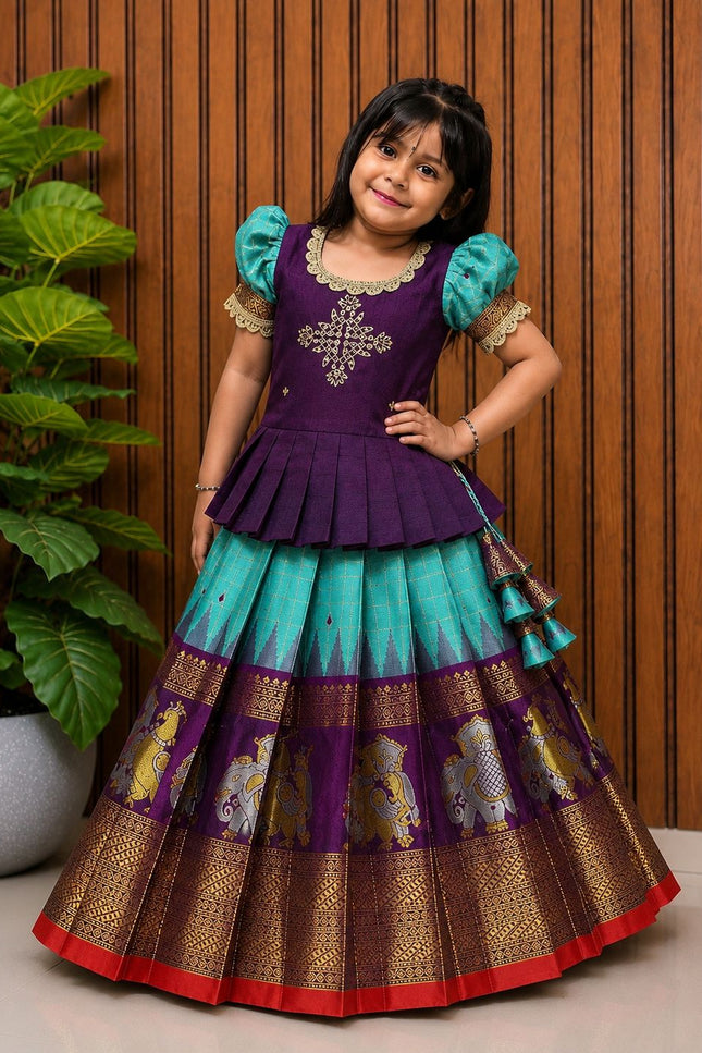 Mono silk kids vintage lehanga SSS843