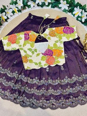 purple & white