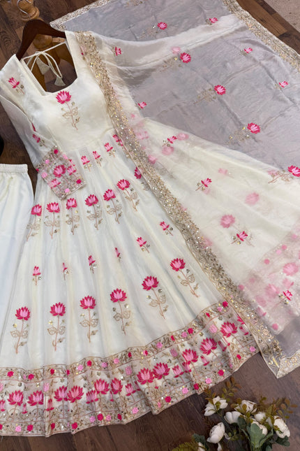 Designer Gown with Heavy sequence work  SS849