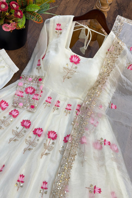 Designer Gown with Heavy sequence work  SS849