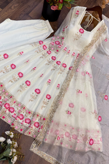 Designer Gown with Heavy sequence work  SS849