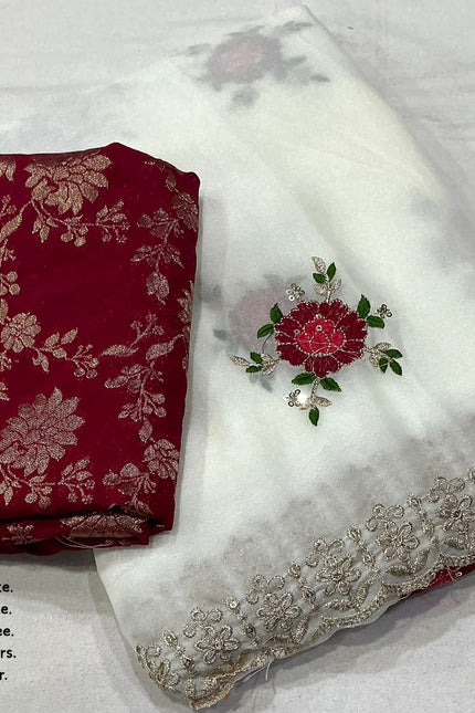 Beautiful Vanilla Saree SS850