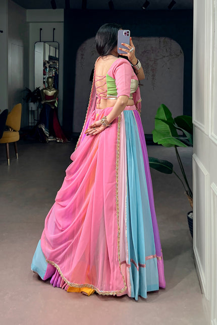 Vibrant Georgette Lehanga perfect look for navratri SS852