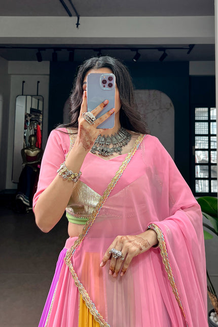 Vibrant Georgette Lehanga perfect look for navratri SS852