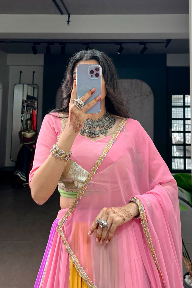 Vibrant Georgette Lehanga perfect look for navratri SS852