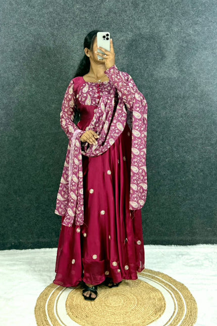 Beautiful Rangoli theme Long Frock SS851