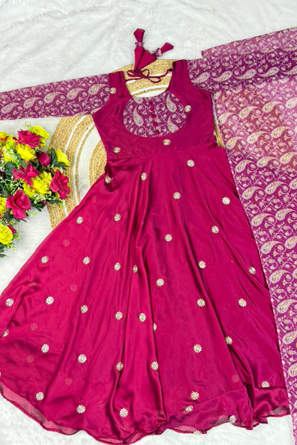 Beautiful Rangoli theme Long Frock SS851
