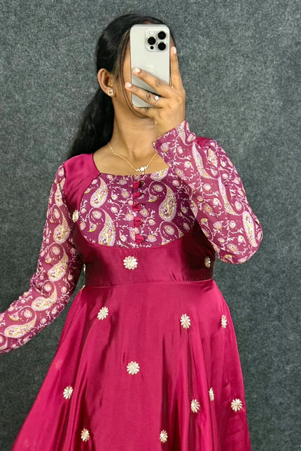 Beautiful Rangoli theme Long Frock SS851