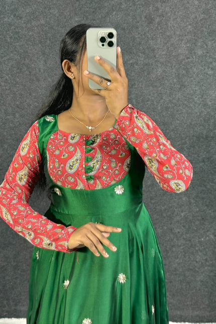 Beautiful Rangoli theme Long Frock SS851