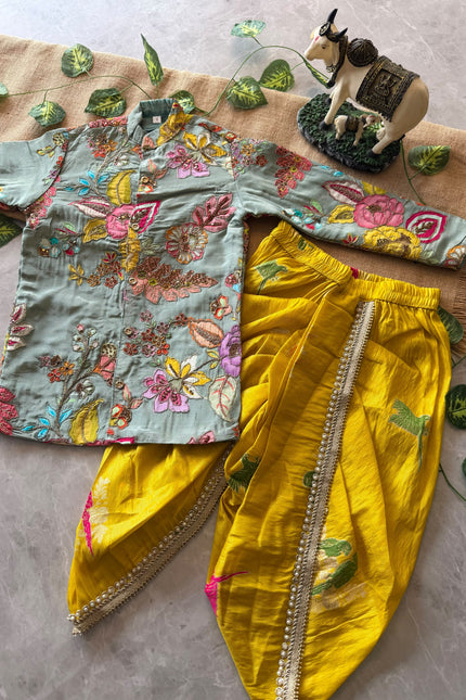 Viscose natural crepe Boys Kurthi Set SS897