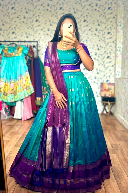 Beautiful pattu an elegant lehenga SS928