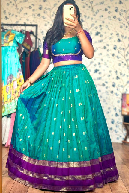 Beautiful pattu an elegant lehenga SS928