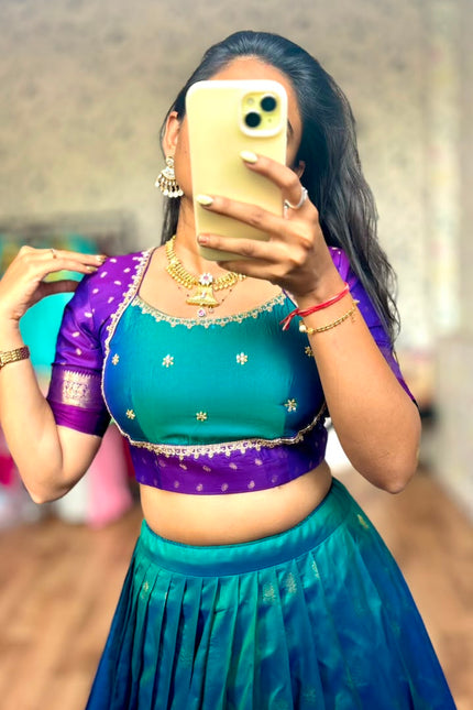 Beautiful pattu an elegant lehenga SS928