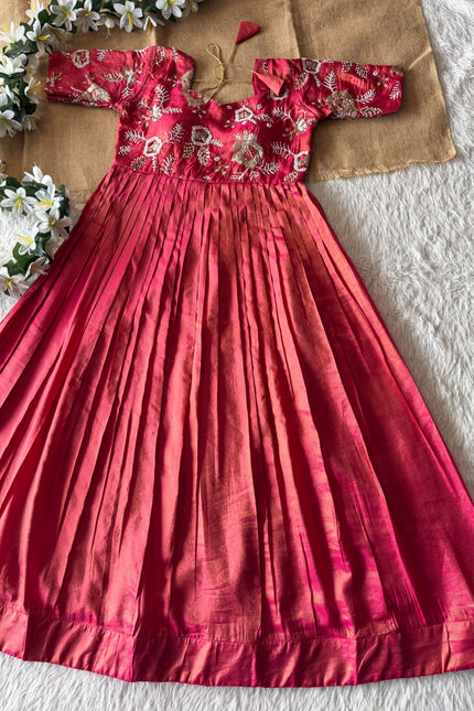 Soft n Shine viscose tissue Maggam work Gown SS938
