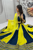 M-38 upto L-40 margin / Yellow & navy blue