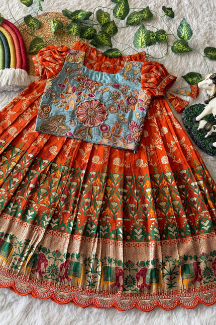 South style Elephant design kids dres SS971
