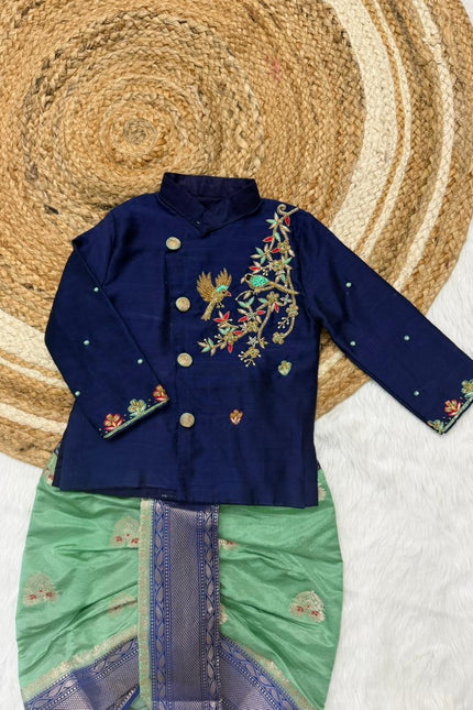 Soft Banaras Silk Sister Brother Combo Set SS545