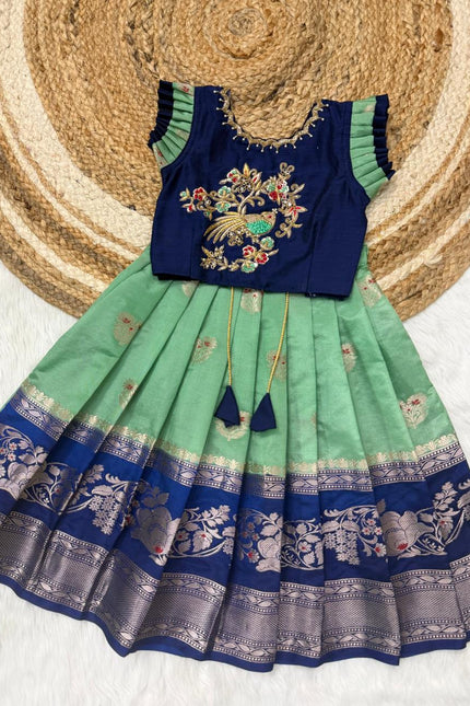 Soft Banaras Silk Sister Brother Combo Set SS545