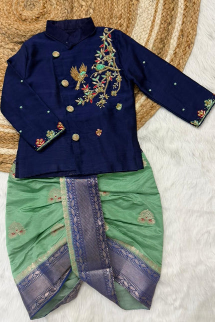 Soft Banaras Silk Sister Brother Combo Set SS545