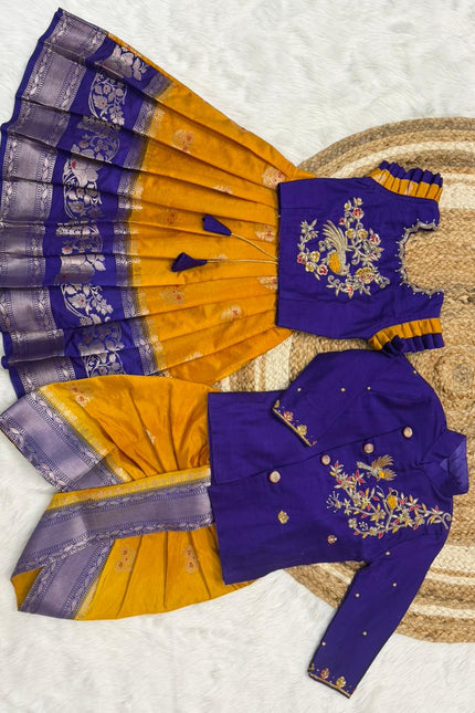 Soft Banaras Silk Sister Brother Combo Set SS545