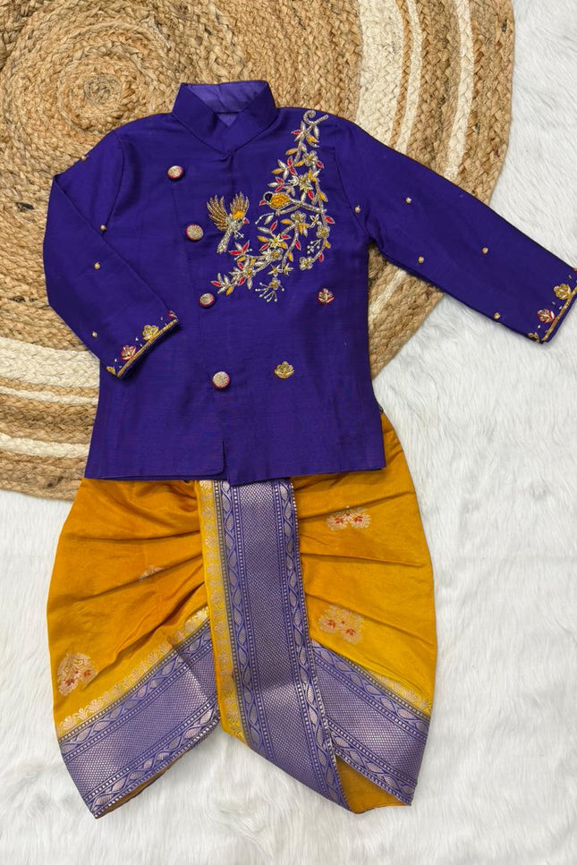 Soft Banaras Silk Sister Brother Combo Set SS545