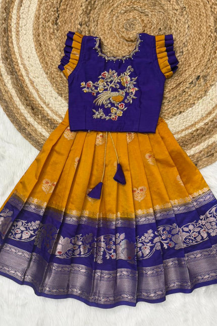 Soft Banaras Silk Sister Brother Combo Set SS545